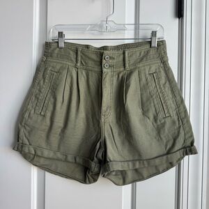 NWOT AE Baggy Mom Shorts Olive Green